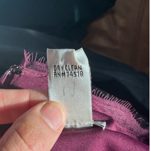 Vintage Cache Women Lace Y2K Dress Size 8 Purple Formal HOCO Sweetheart Neckline - Picture 7 of 8